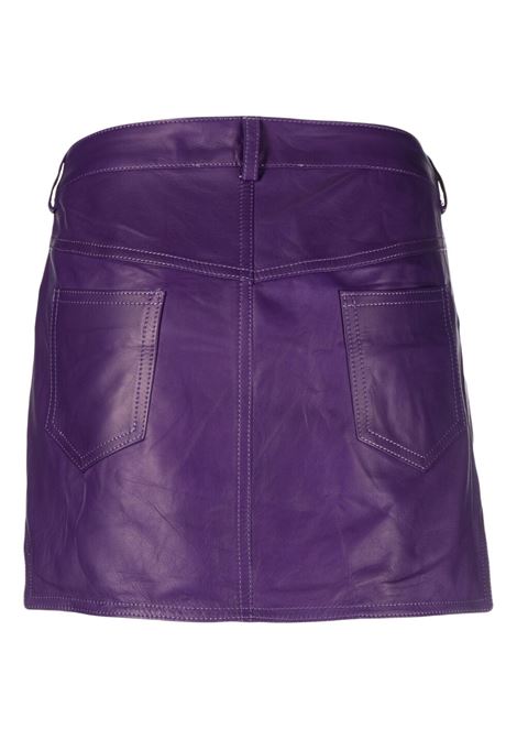Purple crinkled-leather miniskirt - women SALVATORE SANTORO | 44098DVLT